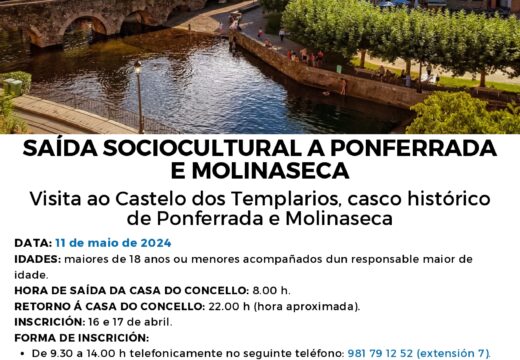 O Concello de Bergondo organiza unha excursión a Ponferrada e Molinaseca